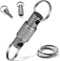 FEGVE Titanium Quick Release Swivel Keychain, Pull Apart Detachable Keychain Heavy Duty Car Key Holder with 4 Stainless Steel Key Rings-1pcs...